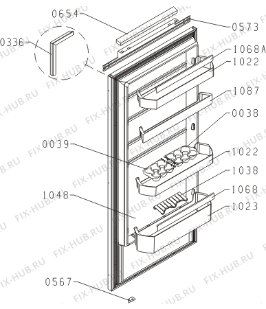 Взрыв-схема холодильника Gorenje GDR67122F (323146, HI2228B) - Схема узла 02