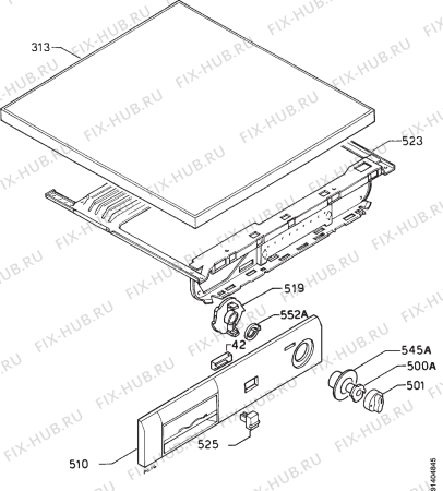 Взрыв-схема стиральной машины Zanussi FL1084AL - Схема узла Command panel 037