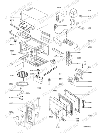 Схема №1 MW04/WH с изображением Стекло для свч печи Whirlpool 480120100662