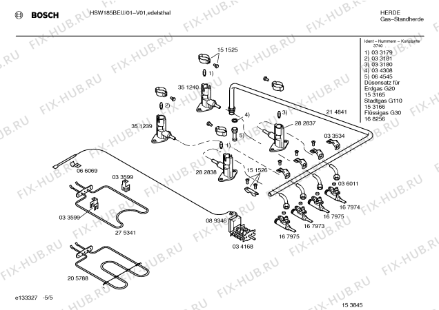 Взрыв-схема плиты (духовки) Bosch HSW185BEU - Схема узла 05