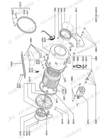 Схема №3 AWG 320-1 W с изображением Труба для стиралки Whirlpool 481253029153