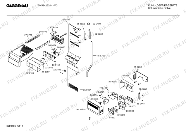 Схема №5 SK534263 с изображением Рамка для холодильной камеры Bosch 00489029