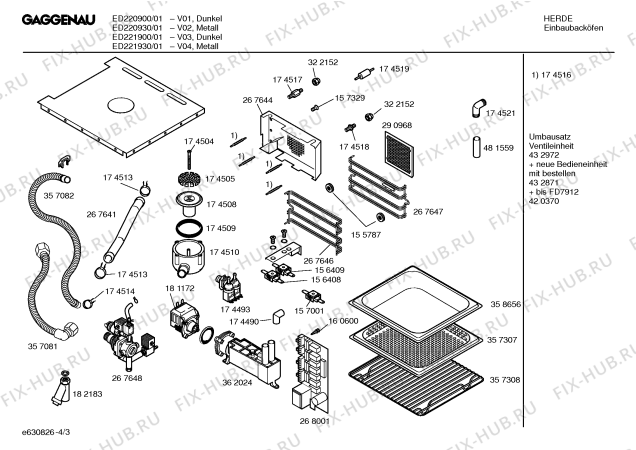 Схема №2 ED221620 с изображением Модуль управления для плиты (духовки) Bosch 00267998