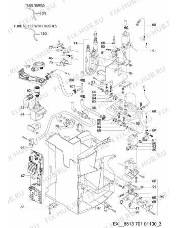 Схема №3 CM 945 PT с изображением Шланг для электрокофеварки Whirlpool 482000095411