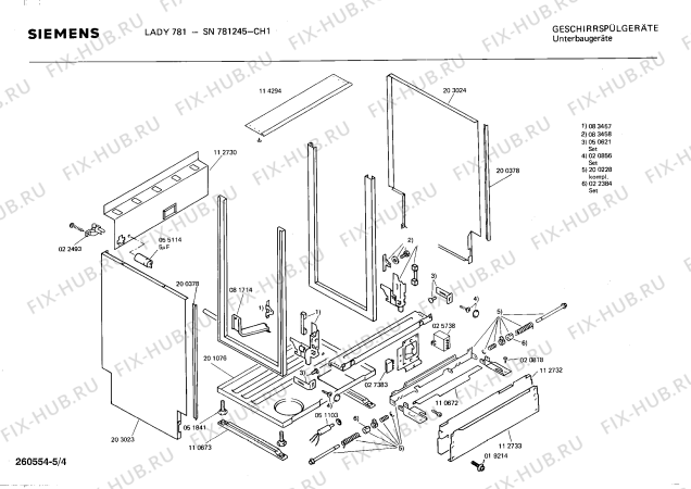 Схема №3 SN782245 с изображением Панель для посудомоечной машины Siemens 00116522