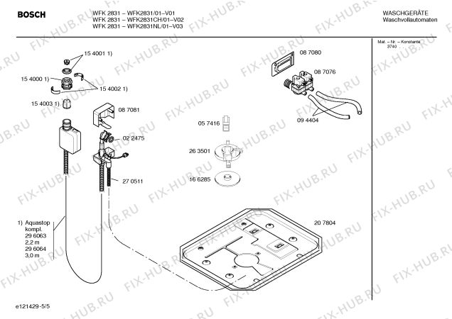 Схема №3 WFK2831NL WFK2831 с изображением Вкладыш в панель для стиралки Bosch 00351495