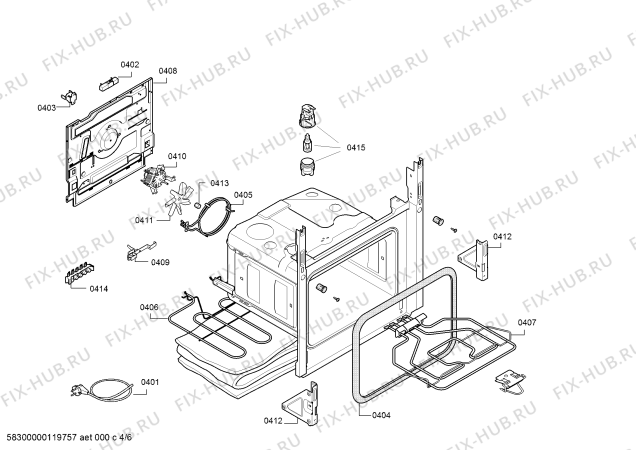 Схема №4 HSV744026N с изображением Фронтальное стекло для плиты (духовки) Bosch 00244935