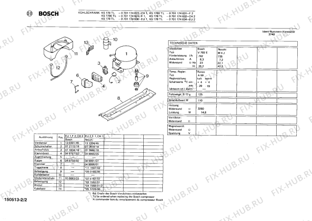Взрыв-схема холодильника Bosch 0701174624 KS1780TL - Схема узла 02