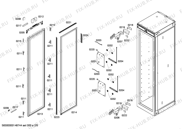 Схема №2 K7961X0 с изображением Кабель для холодильника Bosch 00650792