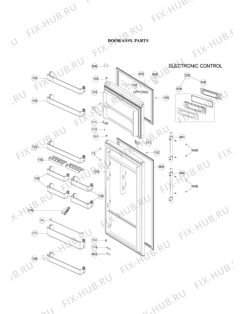 Схема №3 WTH5214 NFX с изображением Фиксатор для холодильника Whirlpool 482000014134