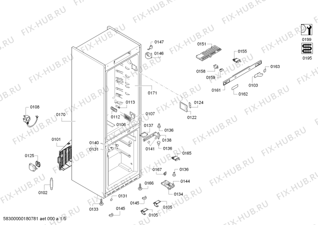 Схема №2 BD3057B3SN с изображением Крышка для холодильной камеры Bosch 00748957