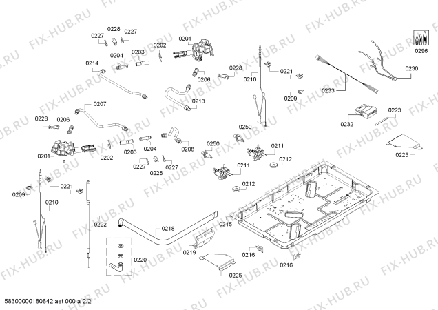 Взрыв-схема плиты (духовки) Bosch PMD7237MX - Схема узла 02