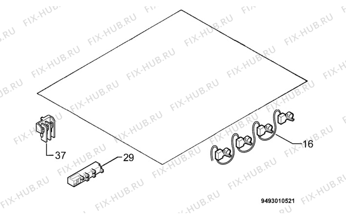 Взрыв-схема плиты (духовки) Electrolux CT64/1 - Схема узла Electrical equipment 268