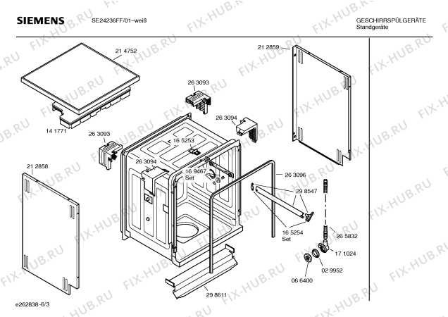 Схема №4 SE24E230FF с изображением Панель управления для посудомоечной машины Siemens 00217439