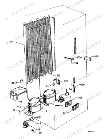 Взрыв-схема холодильника Electrolux ER3125B - Схема узла Functional parts