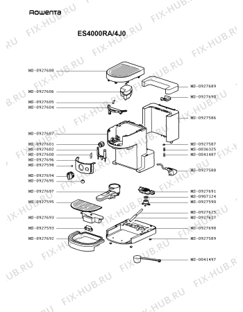 Схема №1 ES4000FA/4J0 с изображением Термостат для электрокофеварки Rowenta MS-0927613
