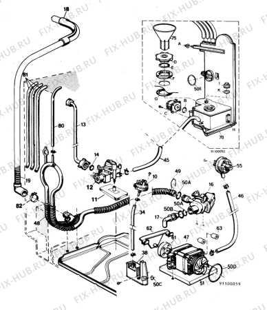 Взрыв-схема посудомоечной машины Atlas DC405-2 - Схема узла W20 Pump, Water softener