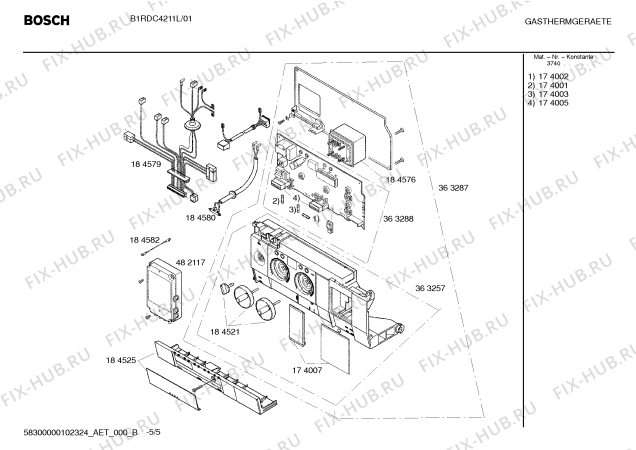 Взрыв-схема водонагревателя Bosch B1RDC4211L - Схема узла 05