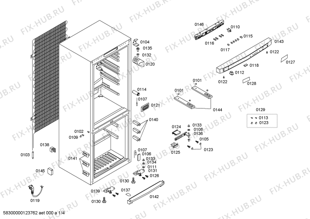 Схема №2 P1KCL4406D с изображением Панель управления для холодильной камеры Bosch 00475341