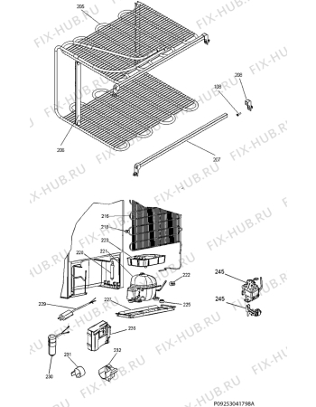 Взрыв-схема холодильника Electrolux IK32511RE - Схема узла Cooling system 017