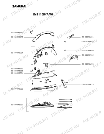 Схема №1 IM1115I0/AM0 с изображением Провод для электроутюга Seb CS-00098762