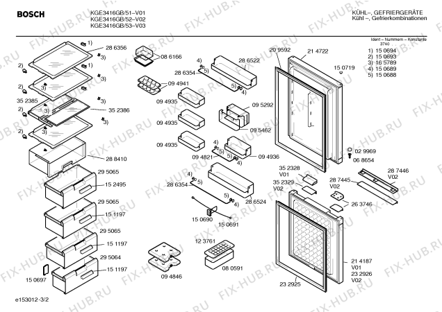 Взрыв-схема холодильника Bosch KGE3416GB - Схема узла 02