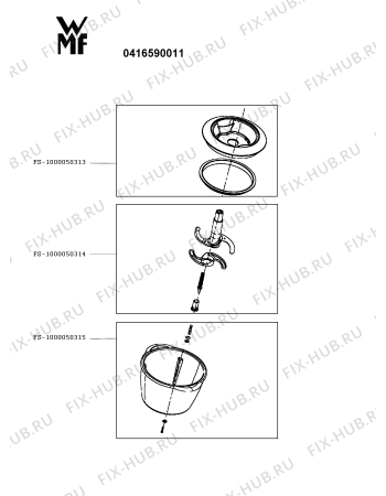 Схема №1 0416590011 с изображением Крышечка для электроблендера Seb FS-1000050313
