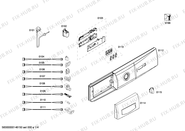 Схема №3 CWF06A12IL с изображением Панель управления для стиралки Bosch 00679206