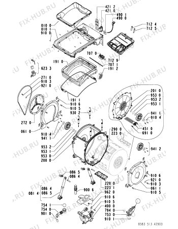 Схема №1 WATS 5130 с изображением Обшивка для стиралки Whirlpool 481245212248