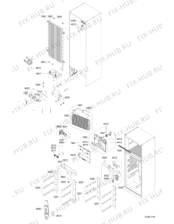 Схема №2 ARC 4380 с изображением Дверь для холодильной камеры Whirlpool 481241610363