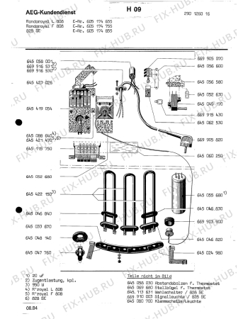 Взрыв-схема посудомоечной машины Rondo (N Rn) RONDOROYAL F 808 - Схема узла Section5