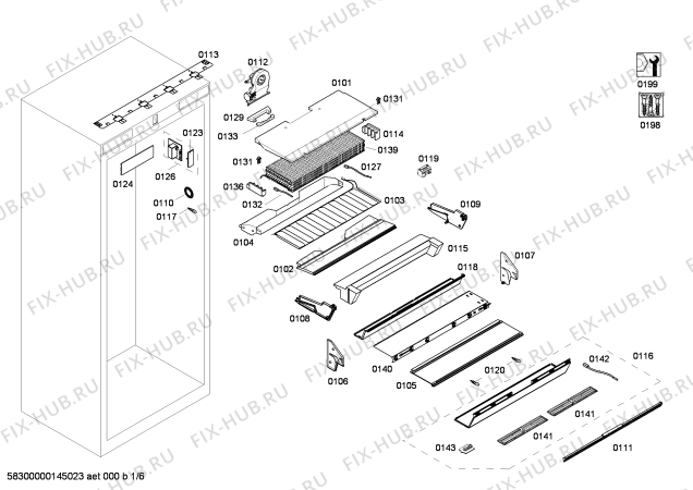 Схема №2 FIN30MIIL1 F 1811 VI с изображением Монтажный набор для холодильника Bosch 00669984