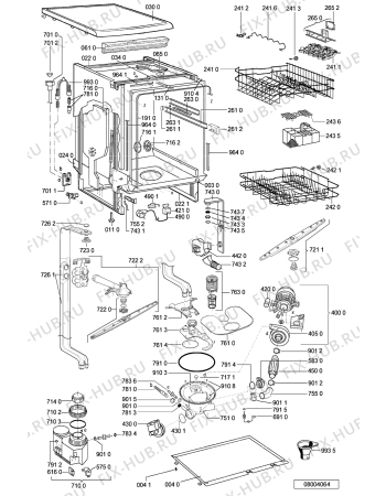 Схема №1 ADP 6600 IX с изображением Панель для посудомойки Whirlpool 481244011299