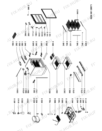 Схема №1 EN5304B с изображением Ящичек для холодильной камеры Whirlpool 481241848703