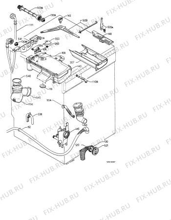 Взрыв-схема стиральной машины Electrolux EW850F - Схема узла Water equipment