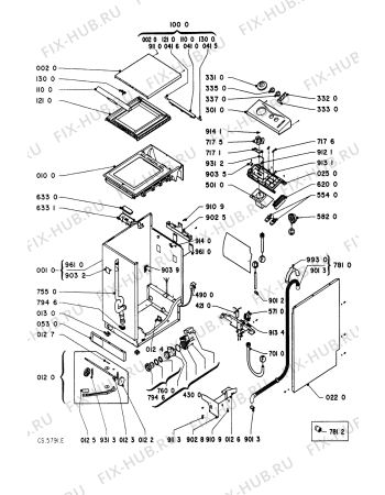 Схема №1 WAT 6450 WS с изображением Запчасть Whirlpool 481941719315