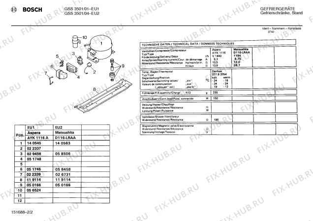 Взрыв-схема холодильника Bosch GSS3501 - Схема узла 02