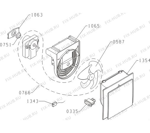 Взрыв-схема холодильника Gorenje ORB153R (530642, HTS2769F) - Схема узла 03