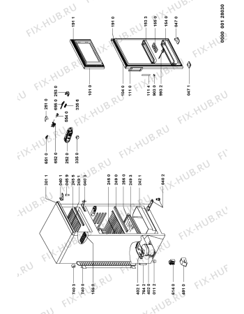 Схема №1 ARL 841/G с изображением Корпусная деталь для холодильника Whirlpool 481245228481