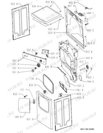 Схема №1 MDE2441AGWMM (F090168) с изображением Руководство для стиральной машины Indesit C00353207