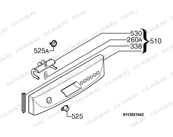 Взрыв-схема посудомоечной машины Rosenlew RW4644 - Схема узла Command panel 037