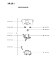 Схема №3 XP7225J4/70F с изображением Часть корпуса для кофеварки (кофемашины) Krups MS-5883833