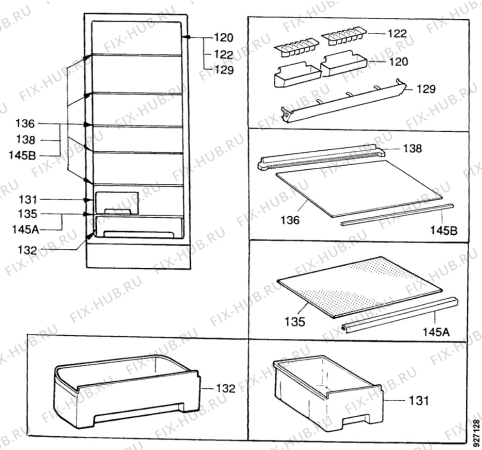 Взрыв-схема холодильника Arthurmartinelux AR3319C - Схема узла Accessories Refrigerator