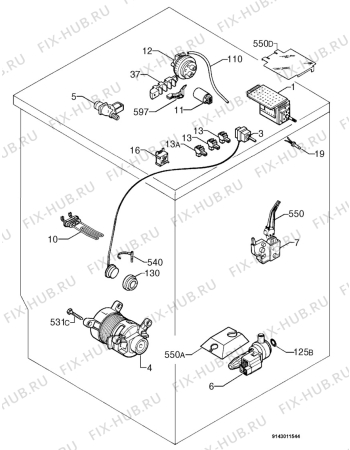 Взрыв-схема стиральной машины Corbero LC2850 - Схема узла Electrical equipment 268