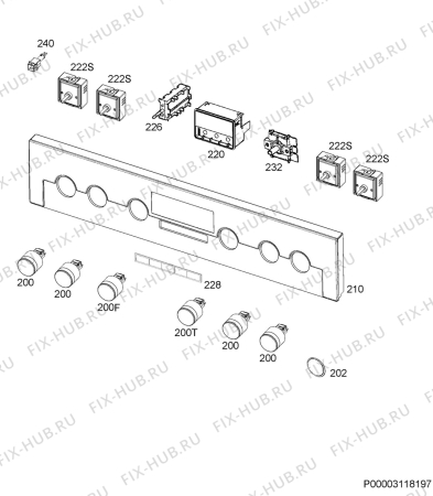Схема №1 EPE555220M с изображением Переключатель для плиты (духовки) Aeg 140056199023