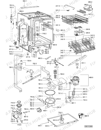 Схема №2 ADP 7560 BL с изображением Панель для посудомоечной машины Whirlpool 480140100509
