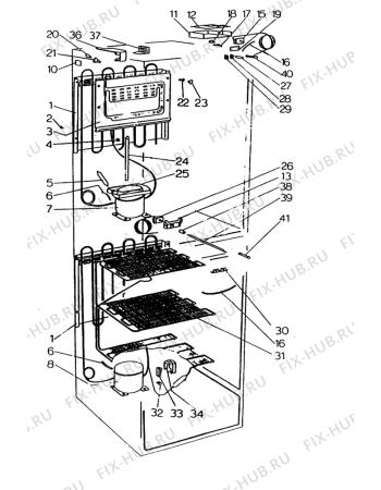 Взрыв-схема холодильника Rosenlew RJPK287 - Схема узла C10 Cold, users manual
