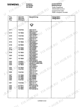 Схема №3 RK765G6 с изображением Инструкция по эксплуатации для аудиотехники Siemens 00531014
