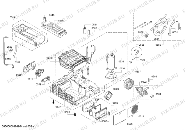 Взрыв-схема сушильной машины Bosch WTH8520STR - Схема узла 05