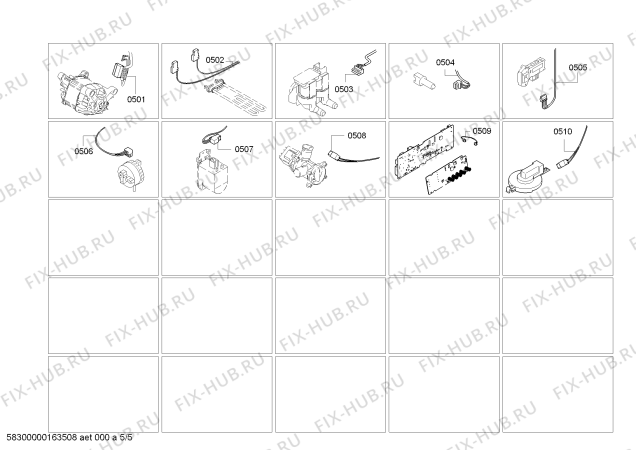 Взрыв-схема стиральной машины Bosch WAE24270FF Maxx 7 VarioPerfect - Схема узла 05